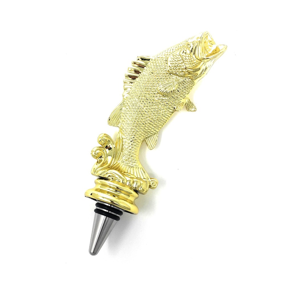 Handmade Bottle Stopper made from Repurposed Bass Trophy